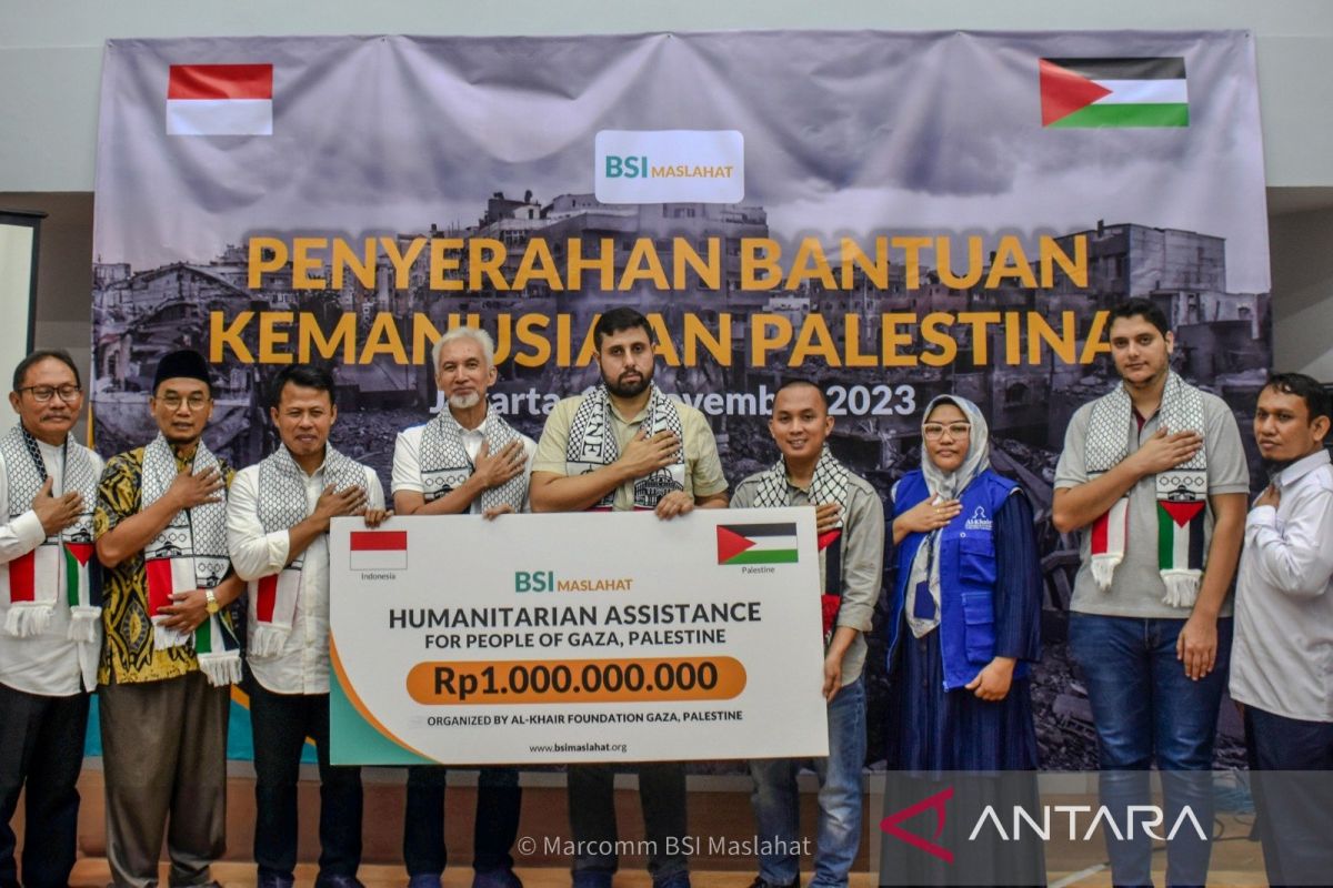 BSI Maslahat mendonasikan bantuan Rp1 miliar untuk Palestina