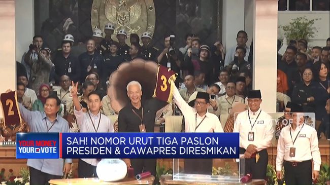 KPU Menetapkan Nomor Urut Pasangan Calon Presiden dan Wakil Presiden secara Resmi