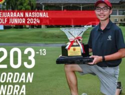 Jordan Indra juara kembali di kejurnas golf junior dan mencetak rekor baru