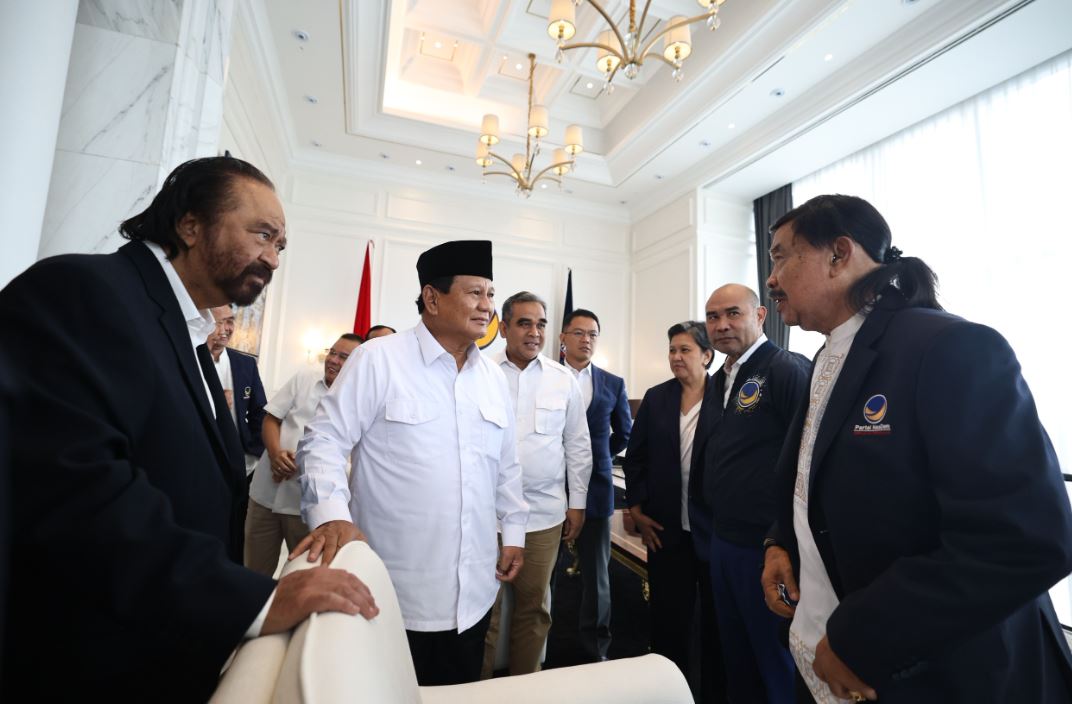 Prabowo Subianto Bertemu dengan Surya Paloh di NasDem Tower: Kehadiran Saya Untuk Memberi Penghormatan