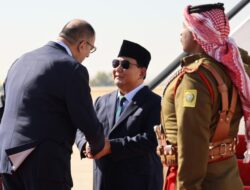 Prabowo Subianto Welcomed by High Officials and Honor Guard upon Arrival in Jordan