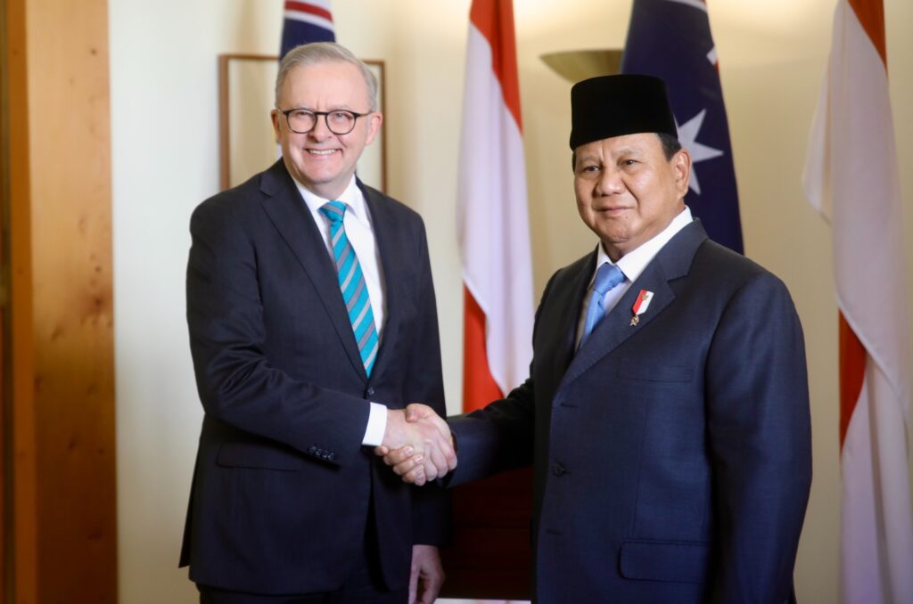 Prabowo Subianto and Australian PM discuss regional challenges and joint military exercises